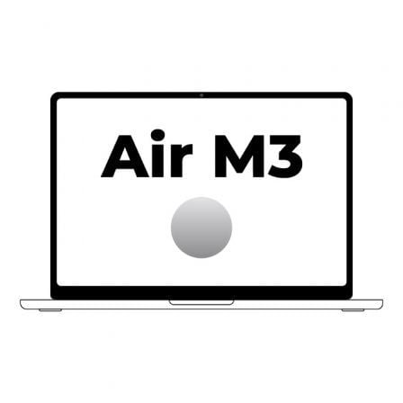 Apple Macbook Air 13,6'/ M3 8-Core CPU/ 8Gb/ 256Gb SSD/ 8-Core GPU/ Plata